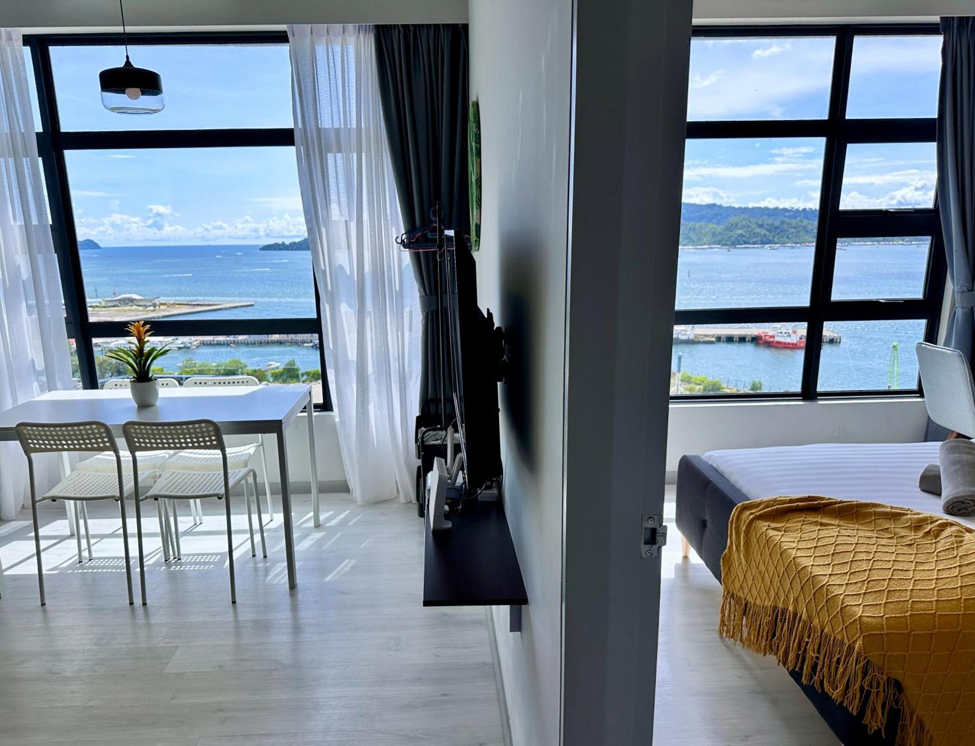 Jq1 Sea & Pool Or City View Wifi I Washing Machine For Some Units I Cuckoo Water Jesselton Quay By R2 โกตาคินาบาลู ภายนอก รูปภาพ